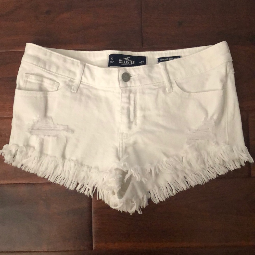 White denim shorts
